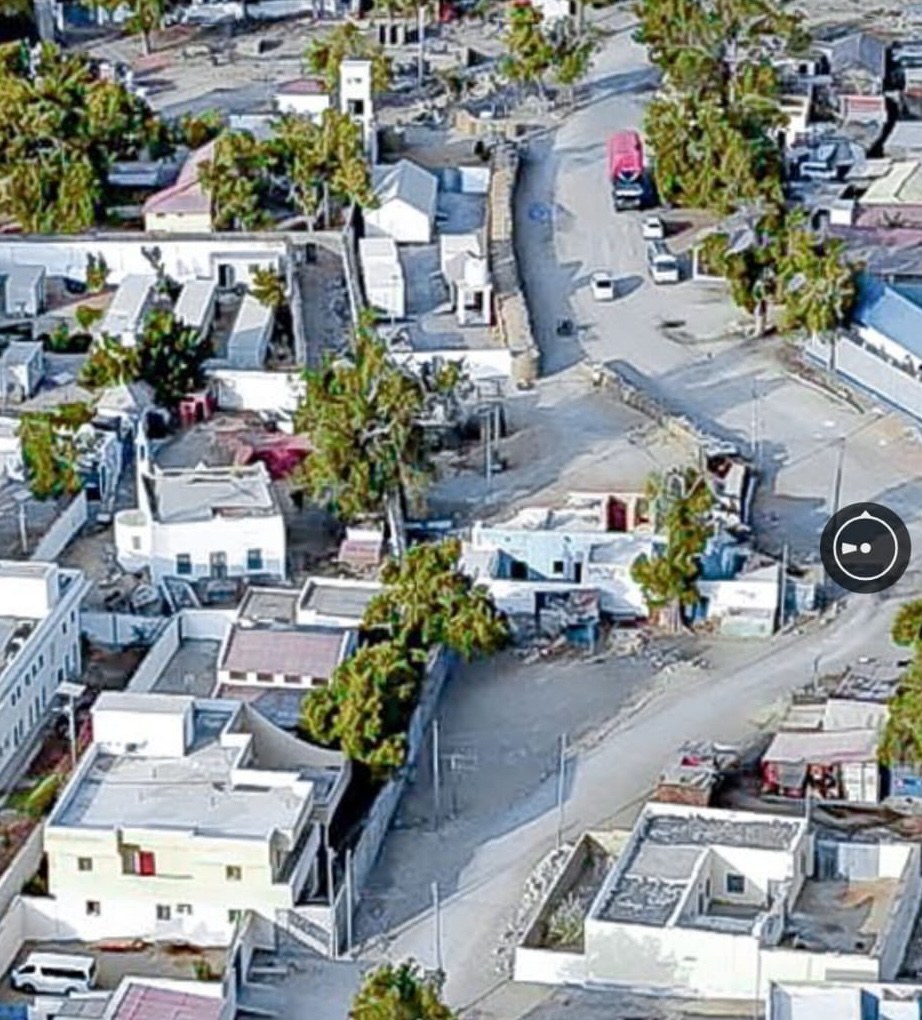 Aerial view of the HHF & Sons commercial property area in Bosaso